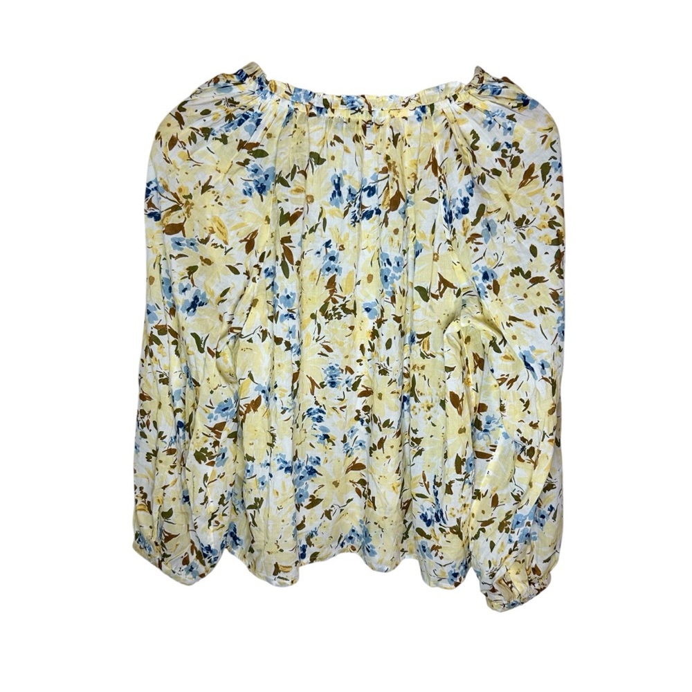 Vineyard Vines Martha’s Vineyard Floral Ruffle V-Neck Blouse — Size S - Picture 2 of 10
